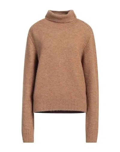 Isabel Marant Étoile Marant Étoile Woman Turtleneck Camel Size Xl Polyamide, Acrylic, Alpaca Wool, Wool, Elastane In Beige