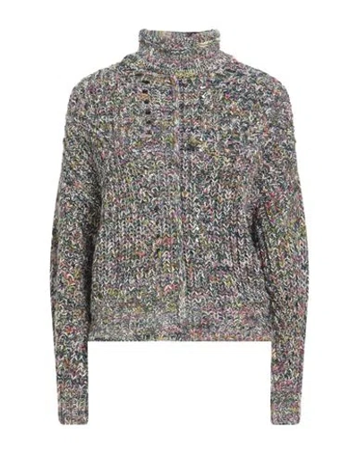Isabel Marant Étoile Marant Étoile Woman Turtleneck Green Size 4 Cotton, Acrylic, Wool, Recycled Cotton, Polyester
