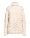 Isabel Marant Étoile Marant Étoile Woman Turtleneck Ivory Size 6 Acrylic, Virgin Wool, Polyamide In White