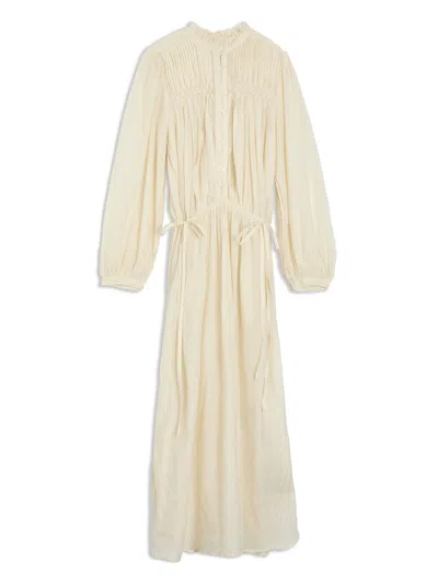 Isabel Marant Étoile Dalida Drawstring Button Dress In Nude