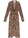 Isabel Marant Étoile Zeliha Long Sleeve Dress In Brown