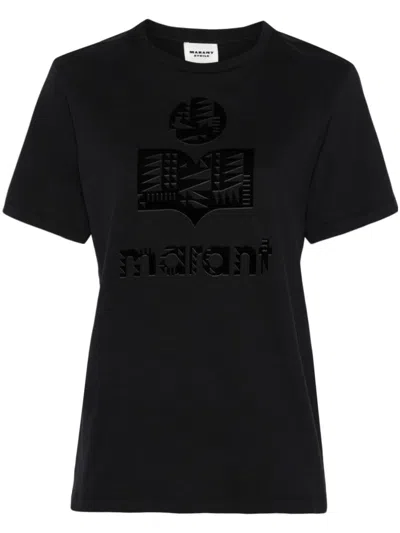 Isabel Marant Étoile Zewel Organic Cotton T-shirt In Black