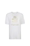 Isabel Marant Étoile Isabel Marant Etoile Zewel T-shirt With Metallic Logo Print In White