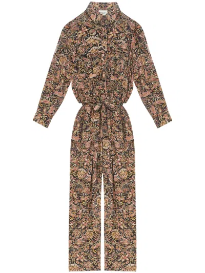 Isabel Marant Étoile Ziya Jumpsuit In Black-ochre