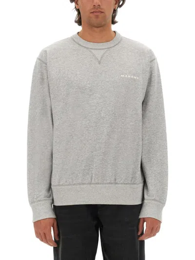 Isabel Marant Marant Grey Logo-embellished Sweatshirt