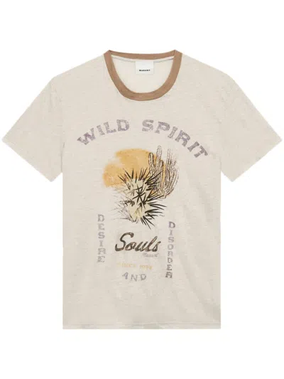 Isabel Marant Honore T-shirt In Neutrals