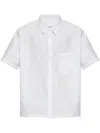 Isabel Marant Cotton Shirt With Short Sleeves And Chest Pocket In White