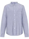 Isabel Marant Jasolo Logo-embroidered Buttoned Shirt In Blau