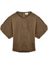 Isabel Marant Karlita Satin Blouse In Brown