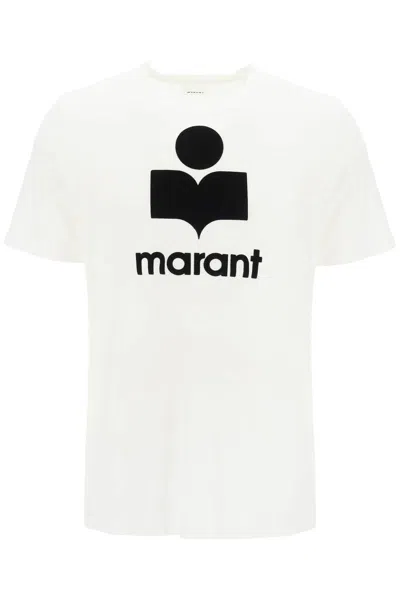 Isabel Marant Karman Linen Logo T-shirt In White