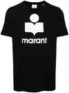 Isabel Marant Marant 'karman' Logo Linen T Shirt In Black