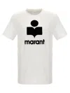 Isabel Marant Marant Karman T Shirt With Flocked Logo In White/black