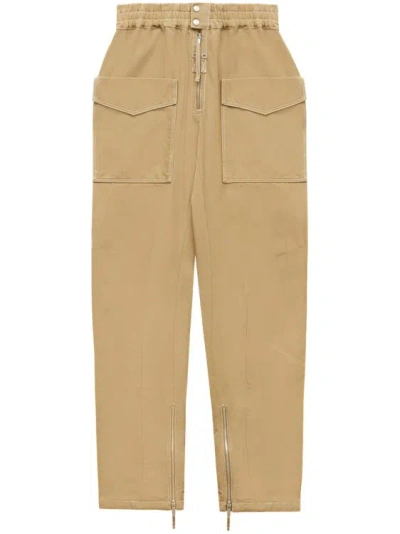 Marant Zip-detail Cargo Trousers In Brown