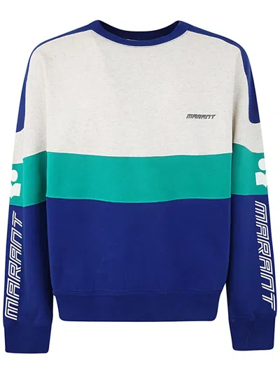 Isabel Marant Kivin Colour-block Sweatshirt In Blue