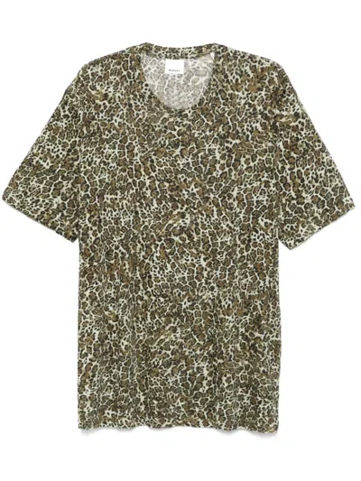 Isabel Marant Leopard-print T-shirt In Brown