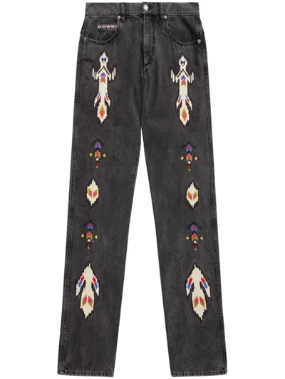 Isabel Marant Lewys Pants In Dark Gray