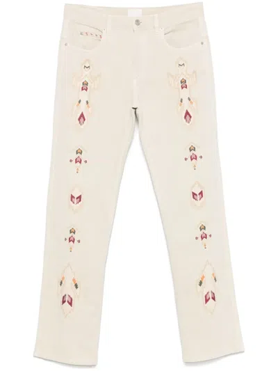 Isabel Marant Lewys Trousers In Neutrals
