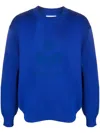 Isabel Marant Logo-jacquard Fine-knit Sweatshirt In Blue