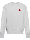 Isabel Marant Mike Logo-embroidered Cotton-blend Jersey Sweatshirt In Grau