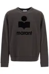 Isabel Marant Mikoy Flocked Logo Sweatshirt In Gray