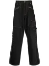Isabel Marant Multiple-pockets Wide-leg Trousers In Black