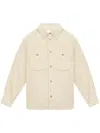 Isabel Marant Nario Cotton Corduroy Button-up Overshirt In Neutrals