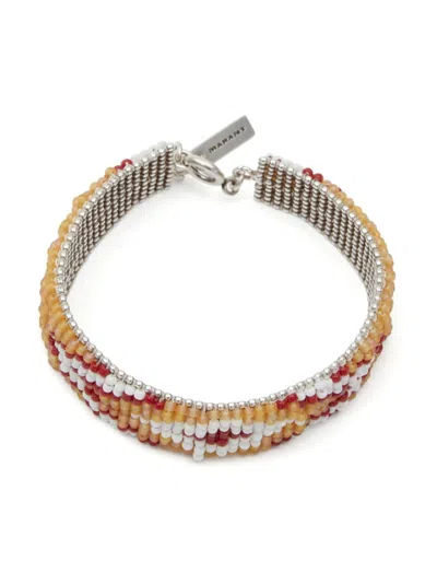 Isabel Marant Pillan Bracelet In Nlsi Natural/silver