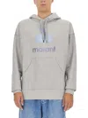 Isabel Marant Marant Relaxed-fit Grey Hoodie With Kangaroo Pocket