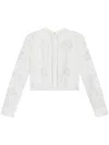 Isabel Marant Short Hollow Poplin Shirt In 20wh White