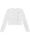 Isabel Marant Short Hollow Poplin Shirt In White