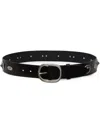 Isabel Marant Stud-embellished Leather Belt In Black