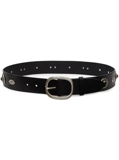 Isabel Marant Stud-embellished Leather Belt In Black