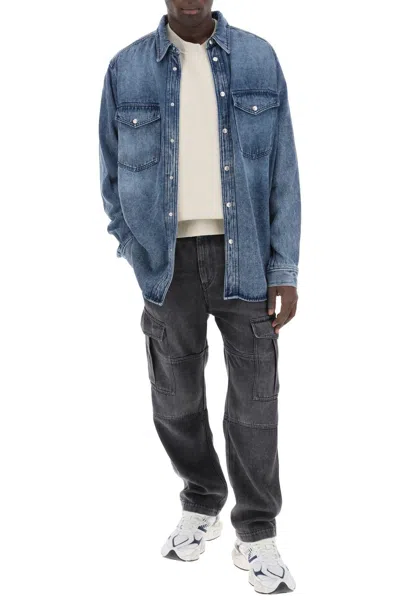 Marant Tailly Denim Overshirt In Blue