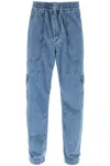 Isabel Marant Vanni Drawstring Tapered Pants In Blue