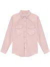 Isabel Marant Vasco Corduroy Snap-up Shirt In Pink