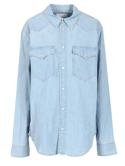 Isabel Marant Vasco Shirts Light Blue In Blau