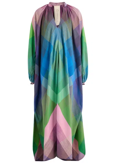Maraska Printed Cotton-blend Maxi Dress In Multicoloured 1