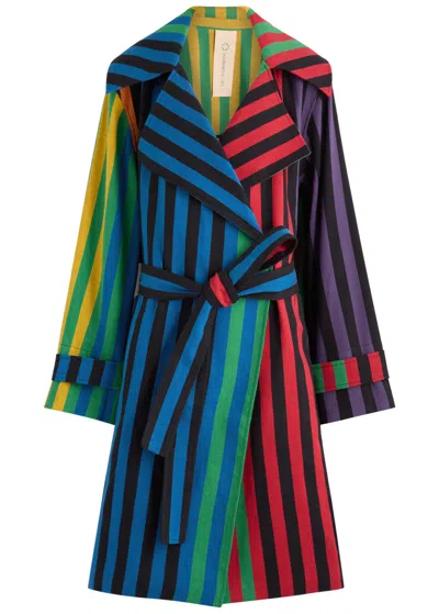 Maraska The Trench Striped Cotton-blend Coat