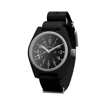 Pre-owned Marathon 34mm Black General Purpose Mechanical (gpm) High-impact Composite Fibre
