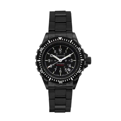Marathon 41mm Anthracite Large Diver's Automatic (gsar) With Stainless Steel Bracelet In Black