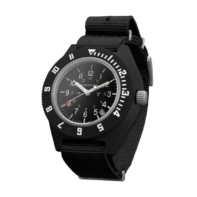 Pre-owned Marathon 41mm Black Pilot's Navigator With Date High-impact Composite Fibreshell