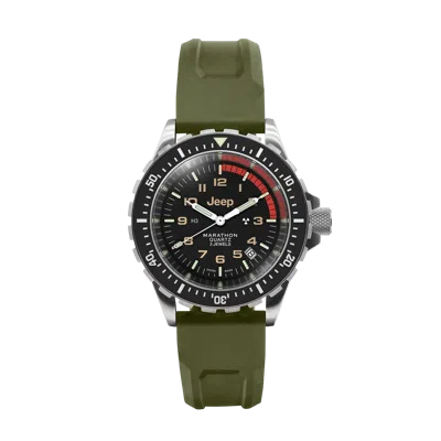 Pre-owned Marathon 41mm Jeep Rubicon Tsar (diver's Quartz) Watch 1000 Ft.