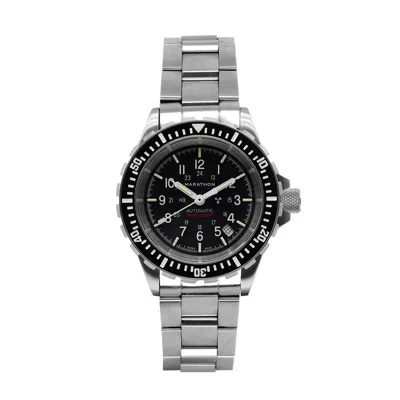 Marathon 41mm Large Diver's Automatic (gsar) With Stainless Steel Bracelet In Metallic
