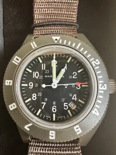 Pre-owned Marathon 41mm Military Navigator Pilot Watch Date Quartz Sapphire Crystal