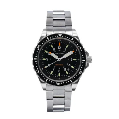 Marathon 46mm Jumbo Diver's Quartz (jsar) With Stainless Steel Bracelet In Metallic