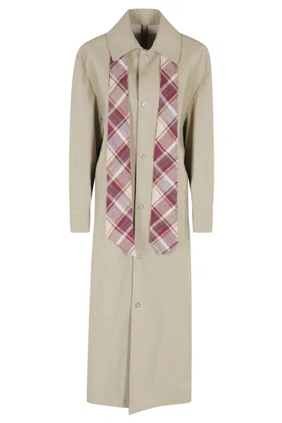 Marbell Beige Victoria Trench Linen Belted Linen Trench Coat