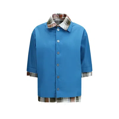 Marbell Blue Polyamide Dress Women's Shirt In Multi