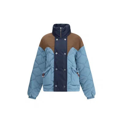 MARBELL BLUE POLYAMIDE FULL-LENGTH JACKET
