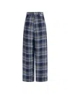 Marbell Check-pattern Trousers In Blue
