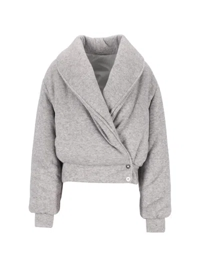 Marbell Cher Shawl-collar Jacket In Gray